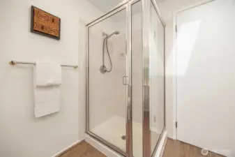 The skylight in here makes the room light and airy.