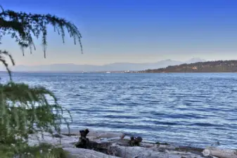 The home comes with moorage