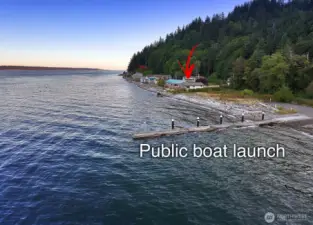 Next to Possession Road public boat launch