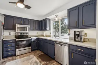 Room enough for two cooks and all the food prep space you need.