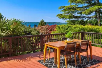 Extensive deck space with views
