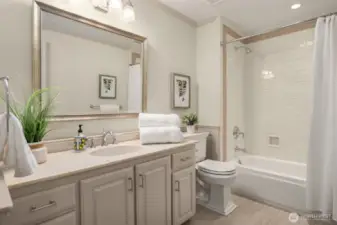 Full bathroom on upper level