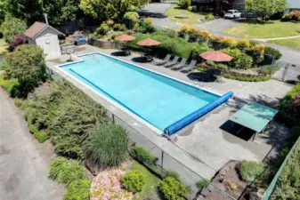 The beautiful and well maintained pool on Wembley Lane is heated to 87 degrees and is open from Memorial Day through Labor Day.