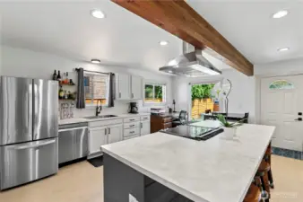 Stainless appliances.