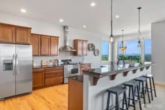 Love the natural hardwood floors, granite counters and abundant recessed lighting...