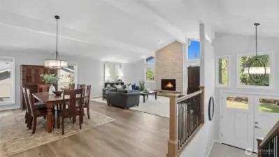 Handsome hardwood-style flooring throughout the main level for elegance and easy maintenance.