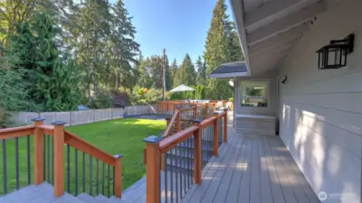 Easy access to the large yard - perfect for entertaining, playtime, pets, or relaxing