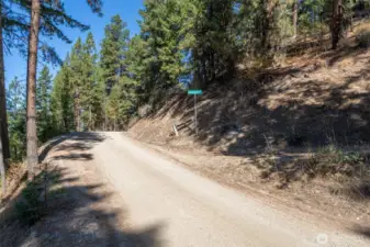 Access to the upper portion of the lot is via Bavarian Lane off of Camp 12 Rd.