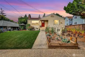 Sunny Front Yard Space for Garden & Play