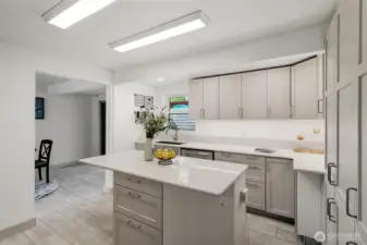 Modern Updated Kitchen with Island
