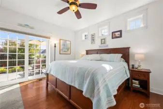 Master bedroom with large walk in closet