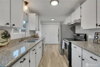 The appliances are newer and the refrigerator and washer and dryer STAY!