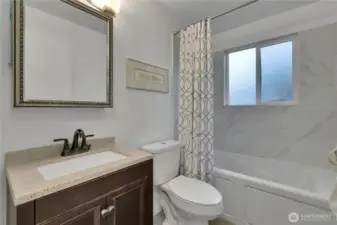 The office (or a bedroom) has an entrance door to the ADU which can be open or deadbolted....