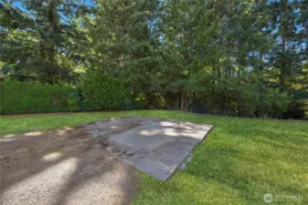 Parking pad ready for garage walls/enclosure...