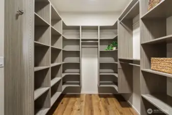Primary walk-in closet