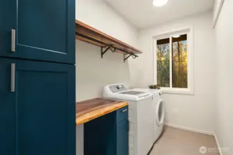 Utility room addition with built-ins.