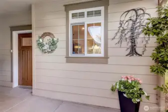 Welcoming exterior entryway.