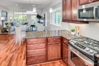 Open great room layout makes for easy conversations and great flow from one room to the next.