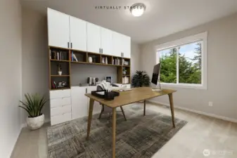 1 of 6 bedrooms that you could use as an office, gym or playroom maybe? (virtually staged ro show office!)