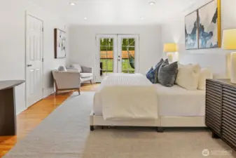 Huge primary suite complete with sitting area and spa like bath