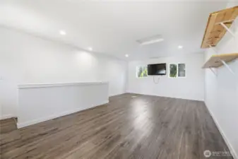 Upstairs garage finished studio.  Think of the possibilities with this space!!