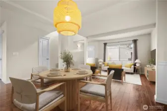 Living Room & Dining Room VIRTUALLY STAGED