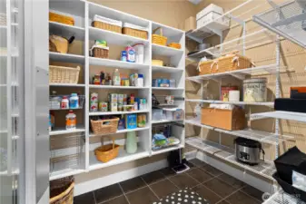This extra large pantry is just off the kitchen in the laundry room area between the kitchen and garage. Photos of the laundry room are available on the addl photos website link. There simply wasn't enough space to include all areas of the home!