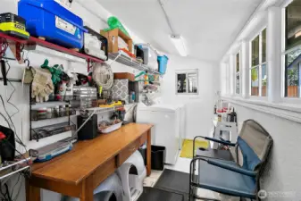 This is a Converted Back Porch. Enclosed Laundry. Great Storage!
