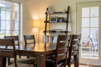 Spacious dining room.