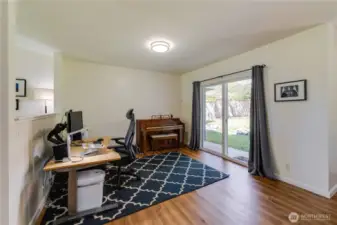 Extra living space off the dining room & living room which has a good view of the backyard.