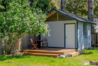 One of two sheds with newer roof.  You can also relax there under the shadows while enjoying the backyard.