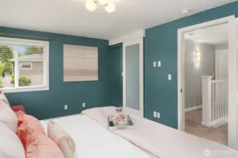 Owner Suite upstairs is huge and has a king-sized bed and remodeled bathroom