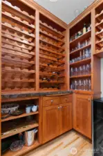 Walk-in wine closet