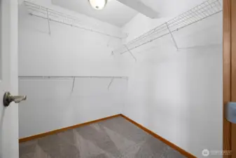 The walk-in closet is quite large.
