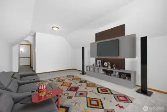 The bonus room is very spacious and a great media room, or can be a 5th bedroom.