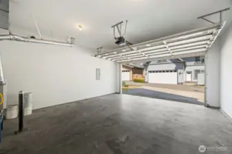 The garage is very large.