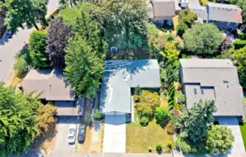 Aerial view looking south