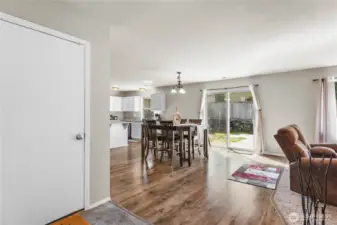 Open concept living/dining/kitchen