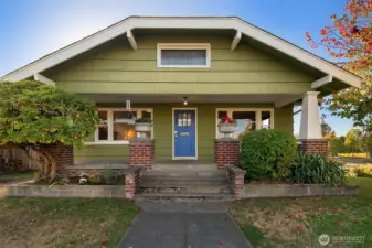 Gracious and generous front porch.