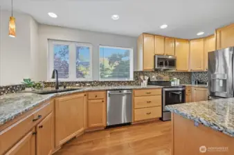 Kitchen with plenty of natural light
