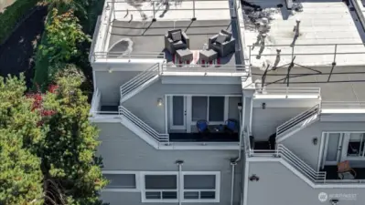 Private rooftop deck