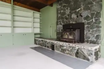 Cozy Stone Fireplace