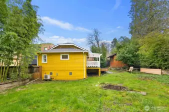 Back of the home from the yard