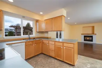 View looking toward the family room and access to the expansive back deck