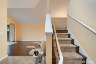 View of the stairway to the 2nd floor