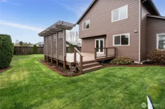 Side view of the back deck