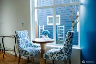 Large windows for natural light.