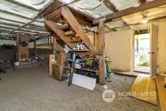 Stairs down to basement/storage