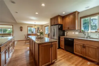 Beautifully updated kitchen with quartz counters and custom cabinetry.