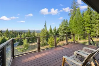 Just off of your dining area there is access to the large front deck! Amazing, unobstructed views. The deck is also plumbed with propane for your outdoor BBQ!